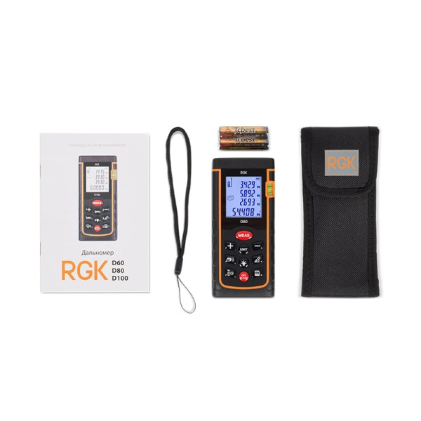 Дальномер лазерный RGK D80 (4610011871832) Дальномер лазерный RGK D80 (4610011871832)
