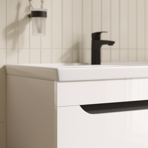 Тумба подвесная Iddis Ray 80 см белый подходит умыв. 4078000i28 (RAY80W0i95)