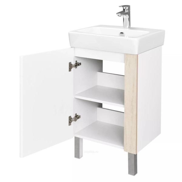 Тумба-умывальник Aquaton Кантри 50 Бел/Дуб Верона/1WH302184 Раковина НЕО-50 (1A2578K0AHB20)