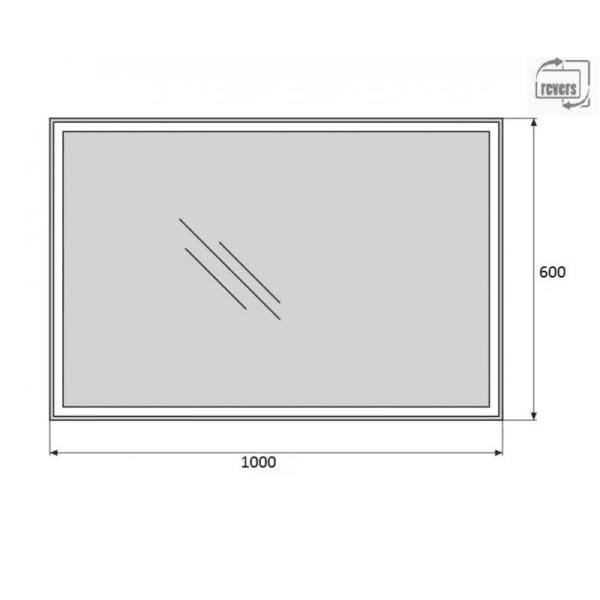 Зеркало с подсветкой BelBagno SPC-GRT 100x60 (SPC-GRT-1000-600-LED-BTN)