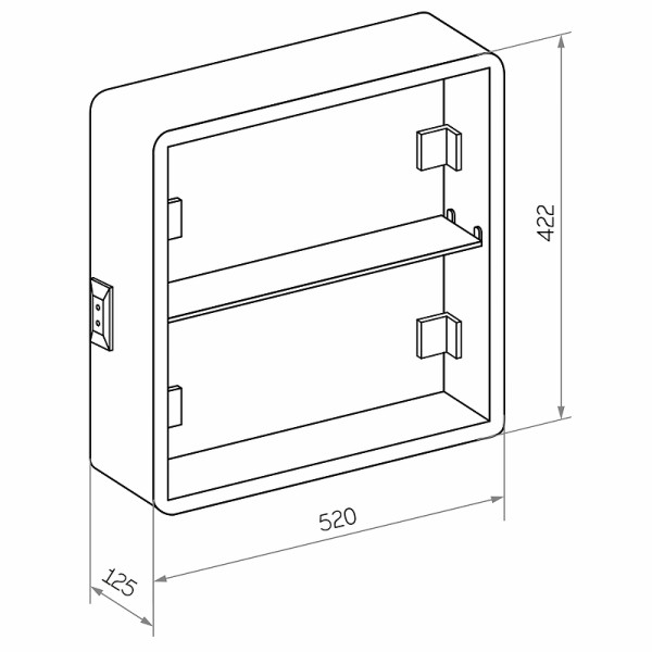 Шкаф зеркальный Континент Torneo White LED d 700 (МВК085)