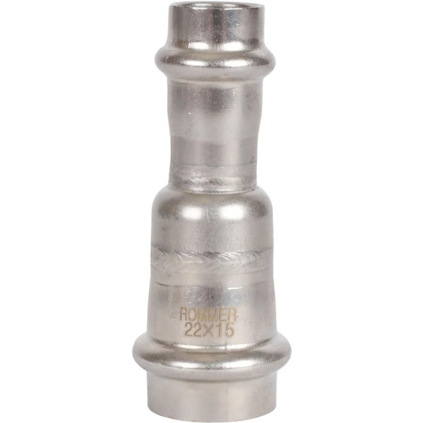 Муфта переходная 22х15 Rommer из нержавеющей стали (пресс) (RSS-0018-002215) Муфта переходная 22х15 Rommer из нержавеющей стали (пресс) (RSS-0018-002215)