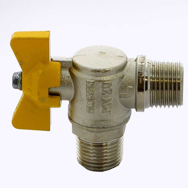 Кран газовый Itap угловой 1/2"х1/2" НН шаровый London (бабочка) (060B012)