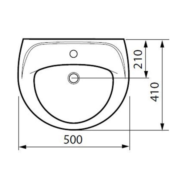 Раковина подвесная Jika Lyra plus 500x410x180 (8.1427.0.000.104.9)