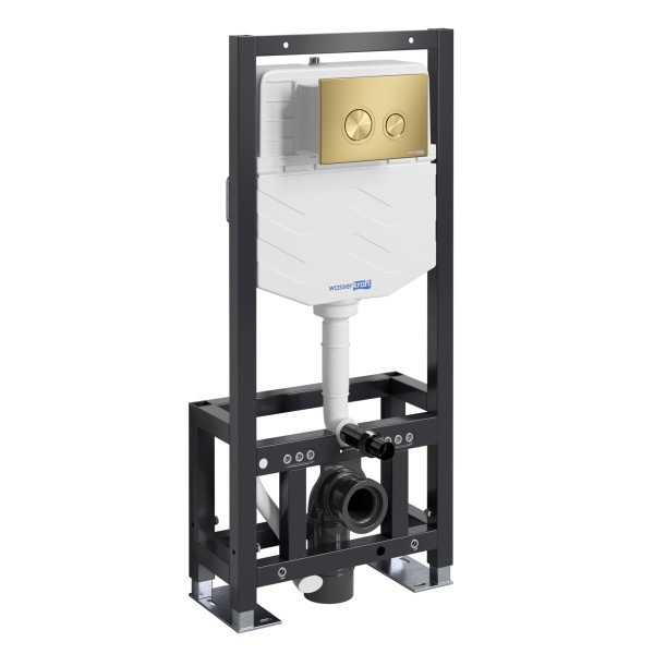 Инсталляция для унитаза WasserKRAFT Dill с клавишей смыва матовое золото (61TLT.010.ME.MG01)