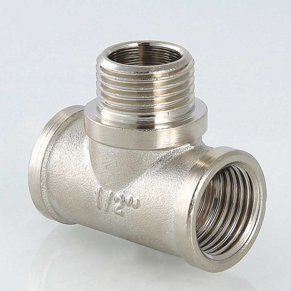 Тройник 3/4" ВНВ Valtec (никель) (VTr.132.N.0005) Тройник 3/4" ВНВ Valtec (никель) (VTr.132.N.0005)
