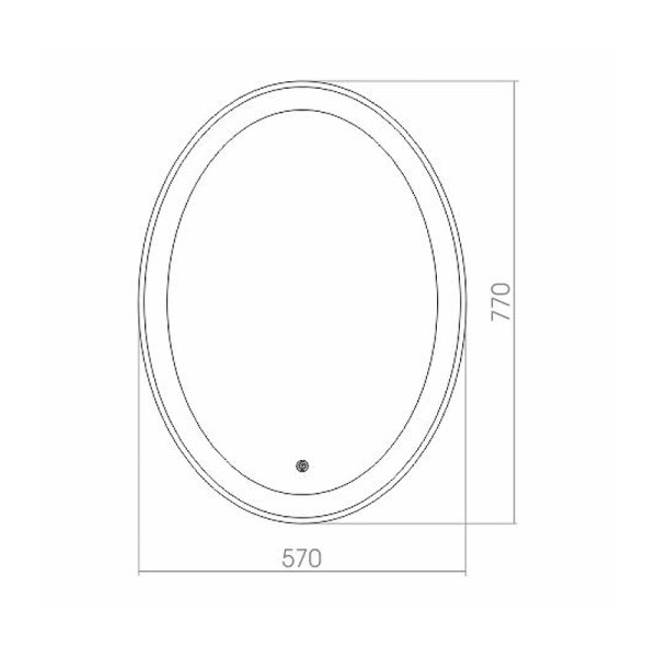 Зеркало с подсветкой Silver Mirrors Италия 570х770 сенсорный выключатель (ФР-00000846)