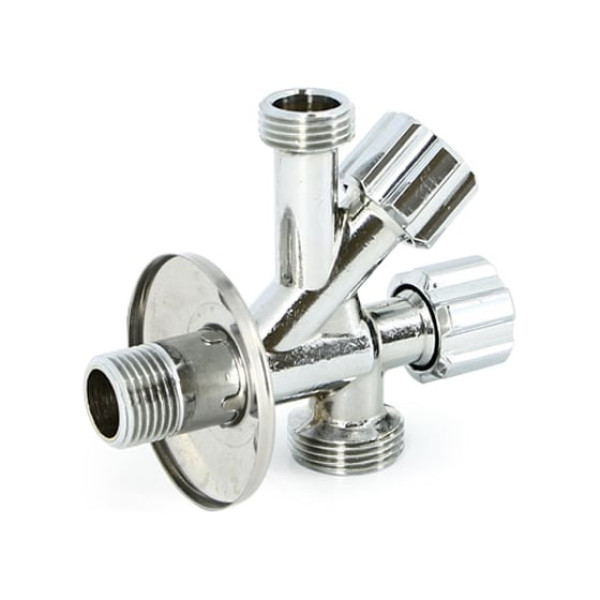Кран комбинированный 1/2"х1/2"х3/4" НН вентильный Uni-Fitt (рукоятка пластик) 184A2231 Кран комбинированный 1/2"х1/2"х3/4" НН вентильный Uni-Fitt (рукоятка пластик) 184A2231