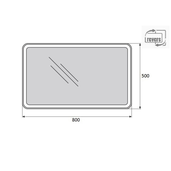 Зеркало Belbagno 50х80 (SPC-MAR-50-80-LED-TCH)