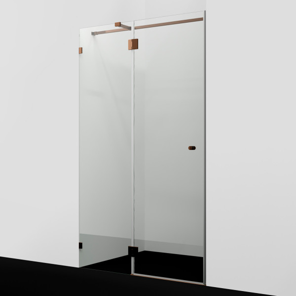 Душевая дверь WasserKRAFT Paar 120x200 стекло Тонированное, профиль золото розовое (88H05)