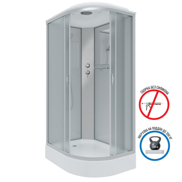 Душевая кабина Classic 80x120 стекло матовое, профиль хром матовый (NG-3312-14 L) Душевая кабина Classic 80x120 стекло матовое, профиль хром матовый (NG-3312-14 L)