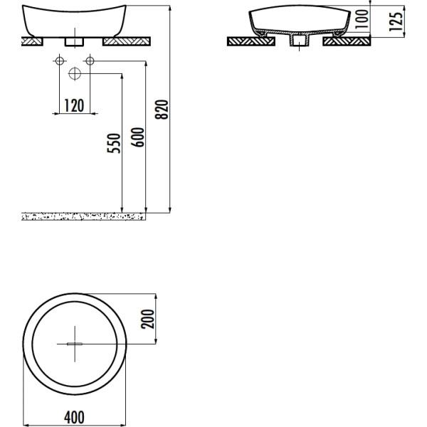 Раковина мебельная Creavit Ruby 40x40 белая (RB140-00CB42E-0000) Раковина мебельная Creavit Ruby 40x40 белая (RB140-00CB42E-0000)