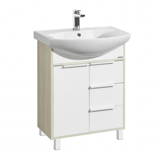Тумба напольная Aquaton Рико 594x720x309 белый, ясень фабрик (1.A213.3.01R.IB9.0) Тумба напольная Aquaton Рико 594x720x309 белый, ясень фабрик (1.A213.3.01R.IB9.0)