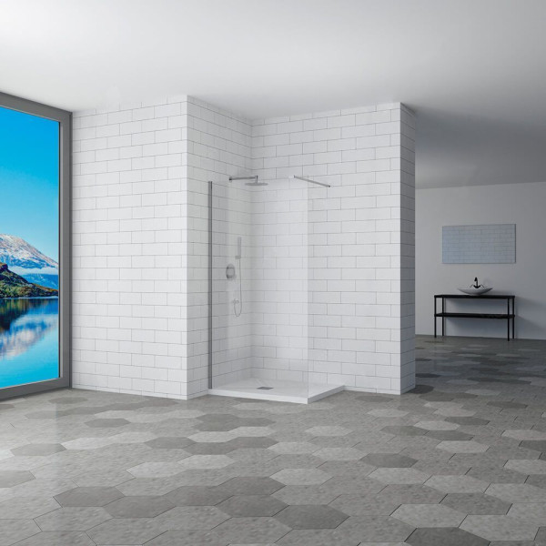 Душевое ограждение RGW Walk In WA-001 90x195 стекло матовое, профиль хром (351000109-21)