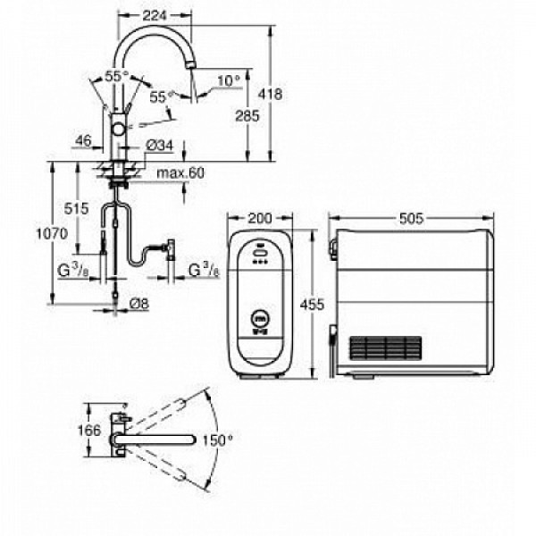 Смеситель для кухни Grohe Blue Home (31455DC0)