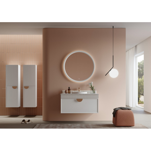 Тумба подвесная Orka Molino 1020x550x530 с раковиной белый матовый (5004581)