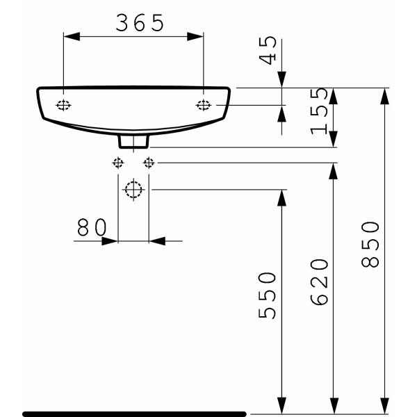 Раковина подвесная Laufen Pro C 500х250 смеситель справа (8.1695.7.000.106.1) Раковина подвесная Laufen Pro C 500х250 смеситель справа (8.1695.7.000.106.1)