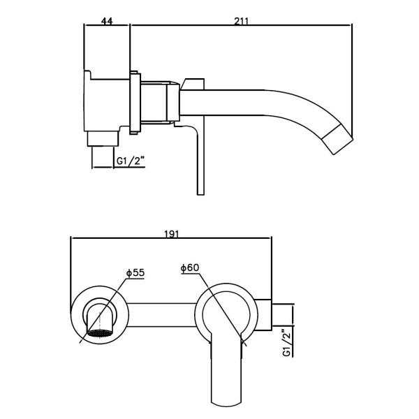 Смеситель для раковины Esko черный (SM28 B)