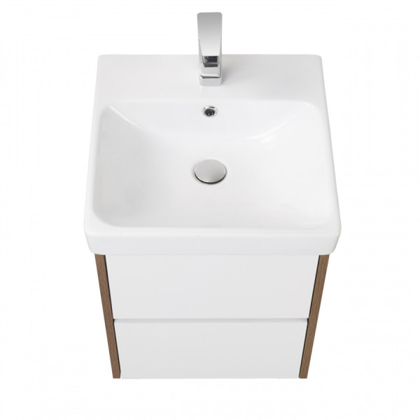 Тумба подвесная Aquaton Сканди 432x427x522 белый, дуб рустикальный (1.A251.6.01S.DZ9.0)