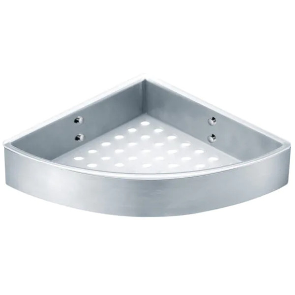 Полка угловая одноэтажная матовый хром Azario (AZ-833) Полка угловая одноэтажная матовый хром Azario (AZ-833)