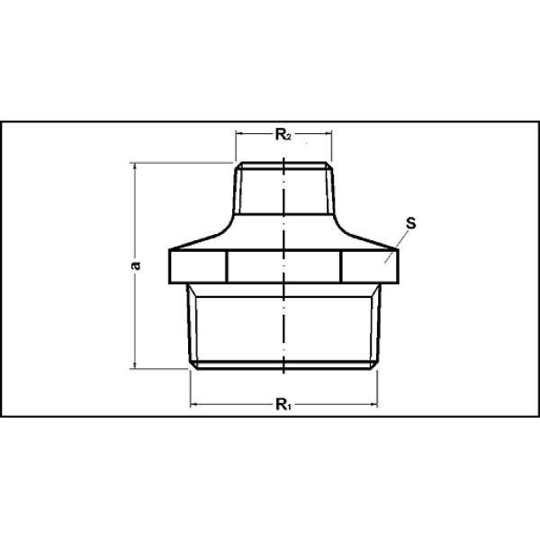 Ниппель переходной 1/2"*1" Sanha (чугун оцинкованный)(245)