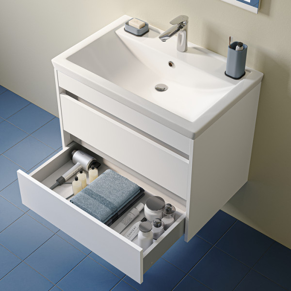 Тумба подвесная Iddis Zodiac X 70 см белый подходит умыв. 4077000i28 (ZDX70W0i95)