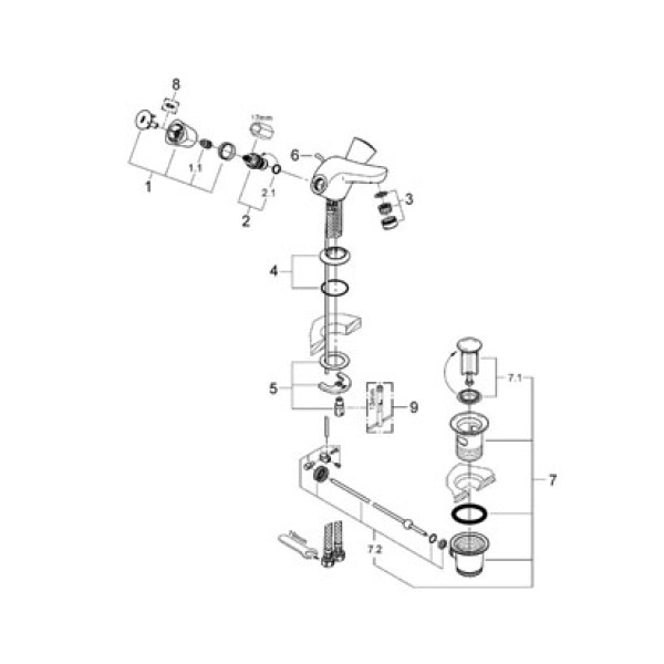 Смеситель для раковины Grohe Costa S (21255001)