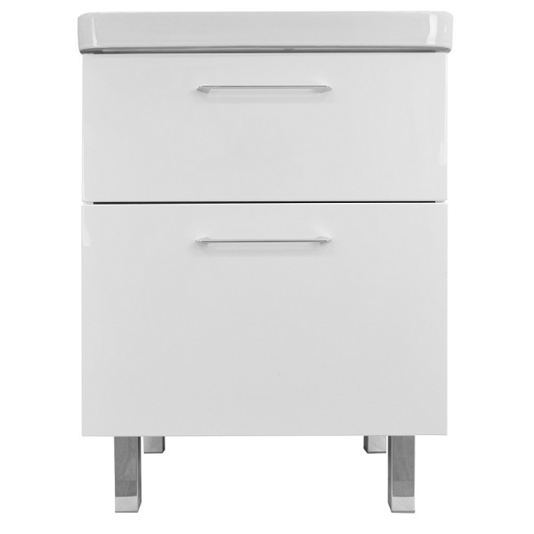 Тумба напольная Azario с раковиной Ника 60 Н с раковиной Monte 60 (CS00082788)