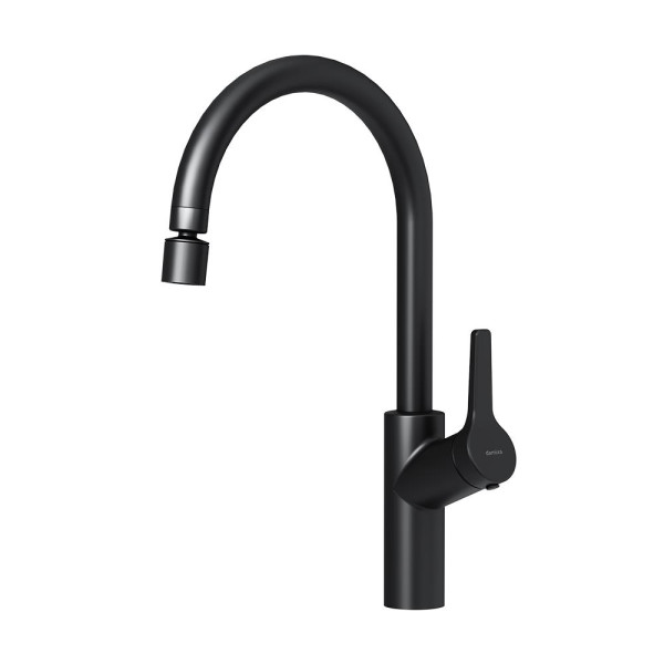 Cмеситель для кухни Damixa Eclipse с двухрежимным регулируемым аэратором, черный (310722300)