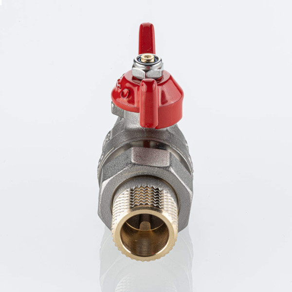 Кран 3/4" НН шаровый со сгоном Valtec Base-ГОСТ (красная бабочка) VT.226S.N.05