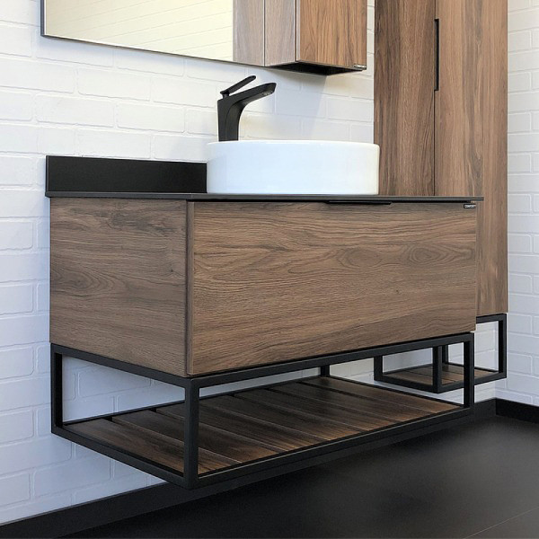 Тумба подвесная Comforty Порто 900x520x645 дуб темно-коричневый (00-00008927)