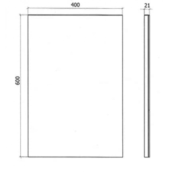 Зеркало BandHours 400х21х600 (BB400.11) Зеркало BandHours 400х21х600 (BB400.11)