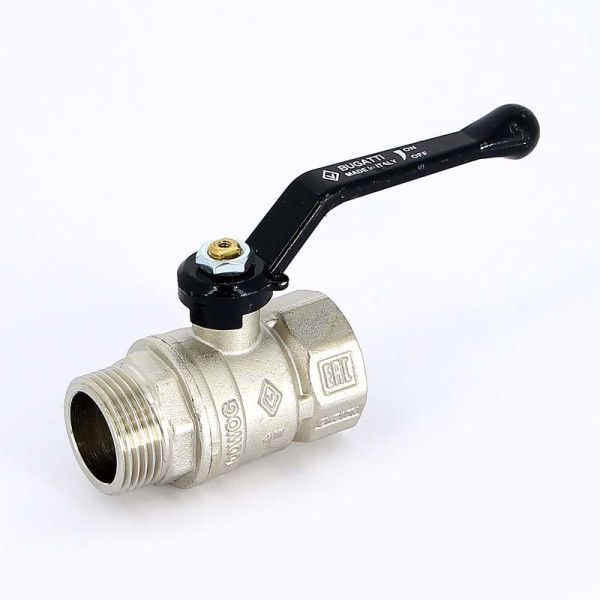 Кран Bugatti 1" ВН шаровый Arizona 605 (черная ручка) (06050077)