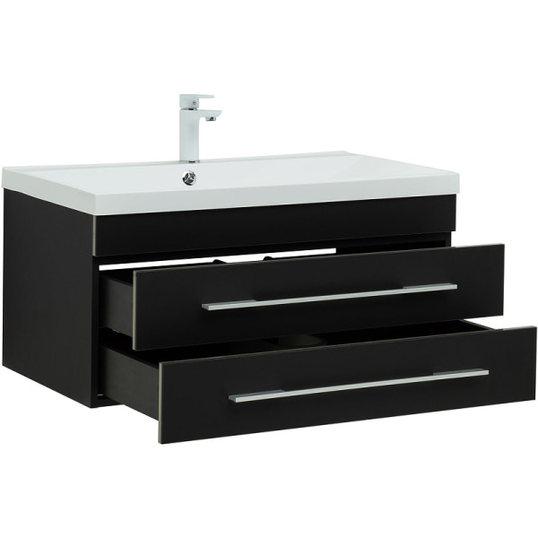 Тумба подвесная Aquanet Верона 90 New черный матовый (00272429)