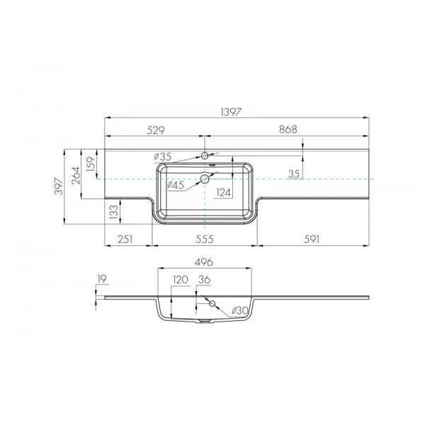 Раковина подвесная Aquaton Hotel 140x40,5x16,5 L белый (1.A709.6.31P.I01.L) Раковина подвесная Aquaton Hotel 140x40,5x16,5 L белый (1.A709.6.31P.I01.L)