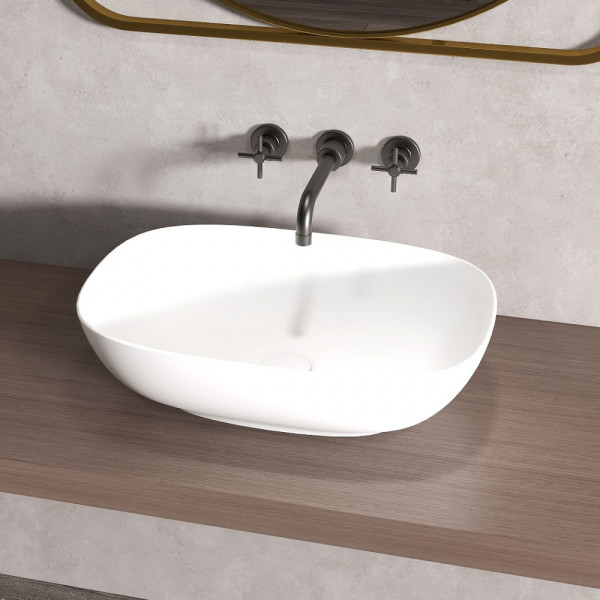 Раковина накладная Stein (белый матовый)