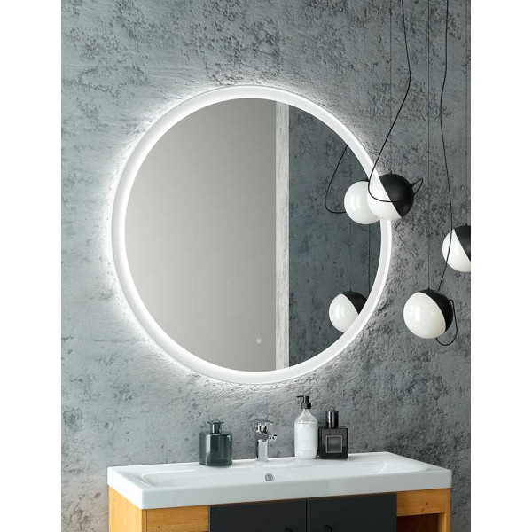 Зеркало с подсветкой Континент Planet white Led D 1000 с бесконтактным сенсором (ЗЛП1153)