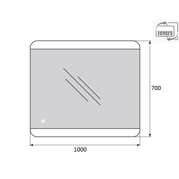 Зеркало с подсветкой BelBagno SPC-CEZ 100x70 (SPC-CEZ-1000-700-LED-TCH)