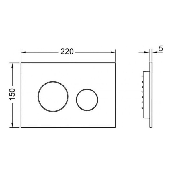 Клавиша смывная Tece TECEloop 2.0 Черный глянцевый (9240924) Клавиша смывная Tece TECEloop 2.0 Черный глянцевый (9240924)