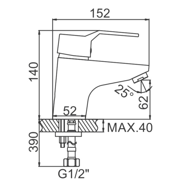 Смеситель для раковины Ledeme хром (L1063) Смеситель для раковины Ledeme хром (L1063)