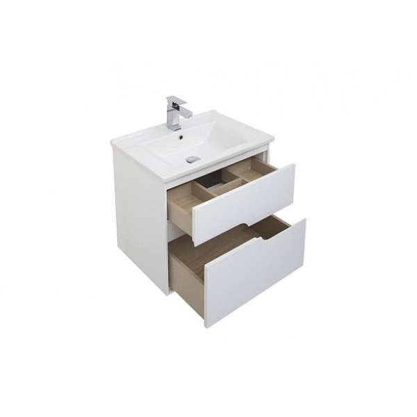 Тумба под раковину Aquanet Модена 65 435х620х579 белый глянец (00198485)