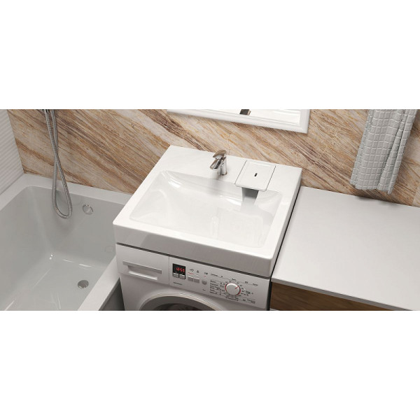 Раковина над стиральной машиной Azario 60x60x100 с сифоном белая (CS00086608)