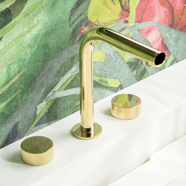 Смеситель для раковины на 3 отв.Boheme Stick G (золото) (152-G.3)