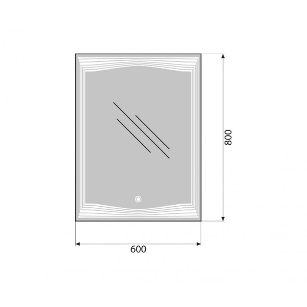 Зеркало с подсветкой BelBagno SPC-LNS 60x80 (SPC-LNS-600-800-LED-TCH)