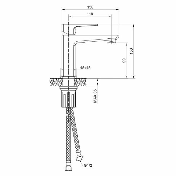 Смеситель для раковины Wesnaart Narcis черный (NAR06-210BL-25100) Смеситель для раковины Wesnaart Narcis черный (NAR06-210BL-25100)