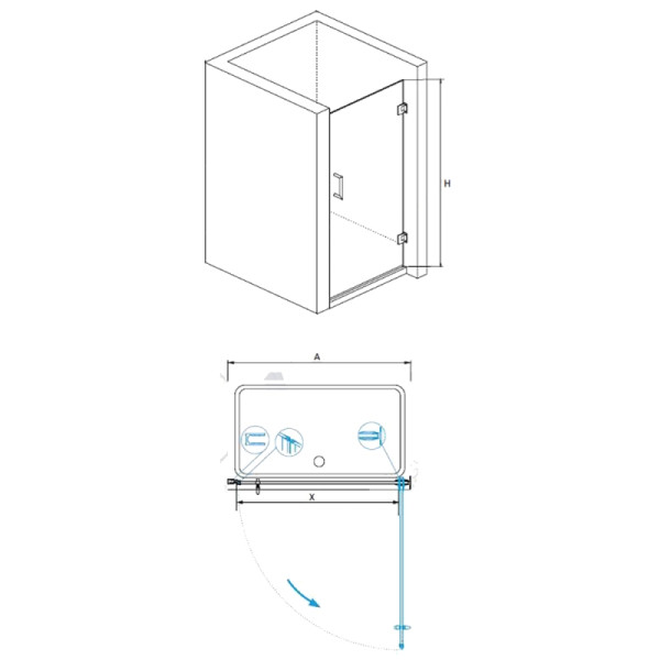Душевая дверь RGW Hotel HO-011-B 60x195 стекло матовое, профиль черный (350601106-24) Душевая дверь RGW Hotel HO-011-B 60x195 стекло матовое, профиль черный (350601106-24)
