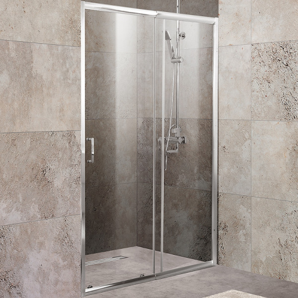 Душевая дверь BelBagno Unique 100x190 стекло прозрачное, профиль хром (UNIQUE-BF-1-10/115-C-Cr)