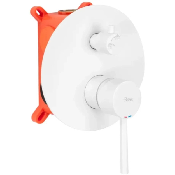 Душевая система для ванны с верхним душем Rea Lungo + Box White (REA-P6611)