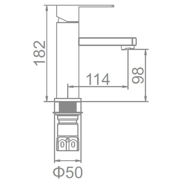 Смеситель для раковины Ledeme черный (L71033B)