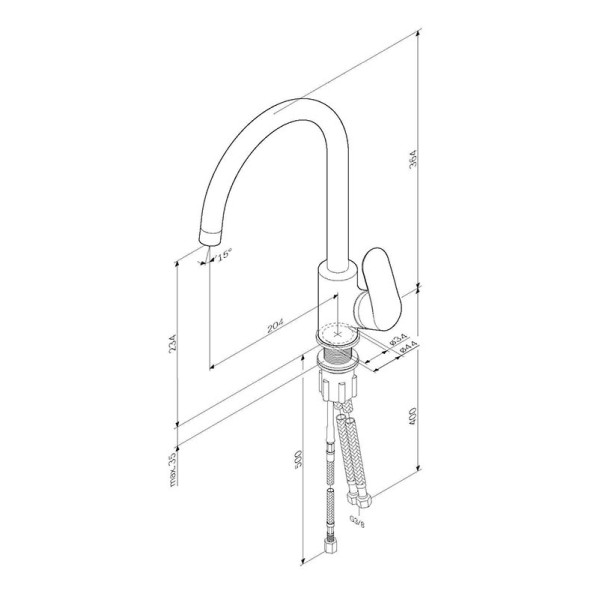 Смеситель для кухни AM.PM Like (F8007700) Смеситель для кухни AM.PM Like (F8007700)
